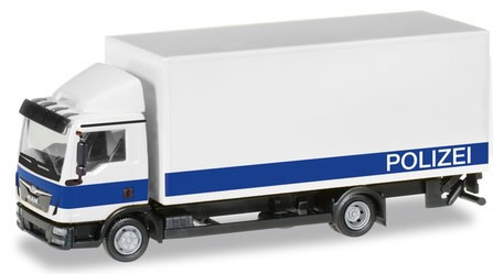 Herpa 94504 - MAN TGL Box Truck W/Liftgate Police