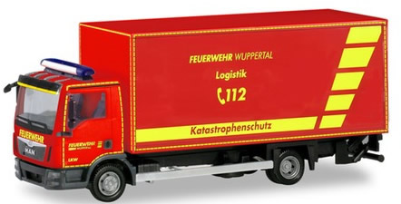 Herpa 94788 - MAN TGL , Box Truck W/Liftgate Emergency