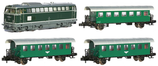 Jagerndorfer JC60402 - Austrian Diesel Locomotive BR 2143.040 with 3 Passenger Coaches of the OBB