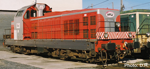 Jouef 2156 - Diesel Locomotive BB 66000 Travaux VFLI red and grey