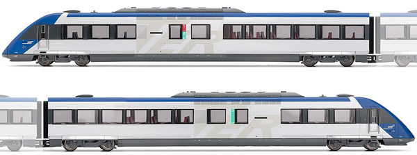 Jouef HJ2167 - French diesel railcar X72500 of the SNCF; neutral TER livery 