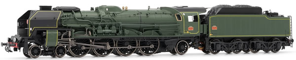 Jouef HJ2241 - French steam locomotive 241P 28, tender 34 P 321, of the SNCF; Digital with Sound