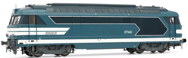Jouef HJ2273 - French diesel locomotive BB67349 of the SNCF; blue livery; period V; DC Digital with Sound