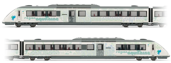 Jouef HJ2279 - French diesel railcar X72500 of the SNCF; Aquitaine livery