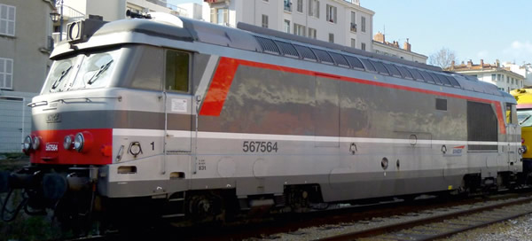Jouef HJ2341 - French diesel locomotive BB 67564 of the SNCF; livrée Multi-service, logo Desgrippes
