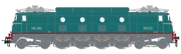 Jouef HJ2368 - French Electric locomotive 2D2 5402 GRG version of the SNCF