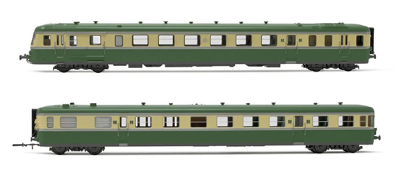 Jouef HJ2418 - Diesel railcar RGP II X 2717 green/biege livery of the SNCF