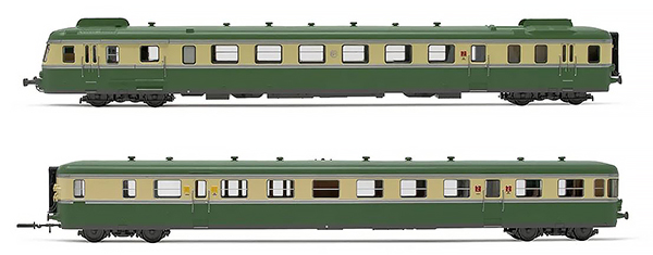 Jouef HJ2419 - Diesel railcar RGP II X 2716 green/biege livery of the SNCF