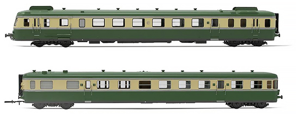 Jouef HJ2420S - Diesel railcar RGP II X 2712, green/biege livery of the SNCF (DCC Sound)