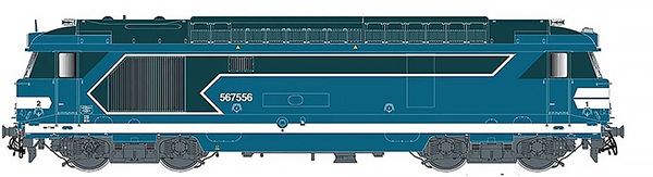 Jouef HJ2446 - Diesel locomotive BB 567556 blue livery of the SNCF