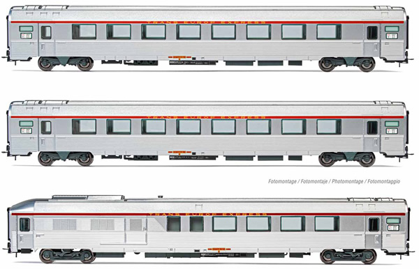 Jouef HJ4144 - 3pc TEE LArbalète Passenger coach Set
