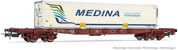 Jouef HJ6211 - 4-axle container wagon Sgss with swap body Medina