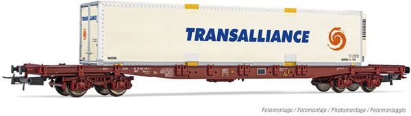 Jouef HJ6214 - 4-axle container wagon Sgss with swap body Transalliance