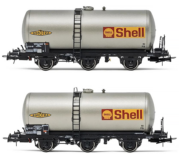 Jouef HJ6223 - 2-unit set of 3-axle tank wagons, Shell