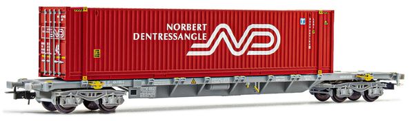 Jouef HJ6241 - 4-axle container wagon Sgss 45 container Norbert Dentressangle
