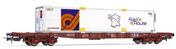 Jouef HJ6243 - TOUAX, 4-axle container wagon S70, loaded with swap body Rail Route