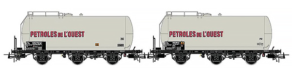 Jouef HJ6249 - 2-unit pack 3 axle tank wagons, PETROLES de LOUEST