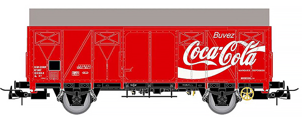 Jouef HJ6254 - 2-axle closed wagon type G4 with flat walls Coca-Cola