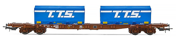 Jouef HJ6259 - 4-axle container wagon S70, loaded with 2 x 20 coil containers T.T.S.