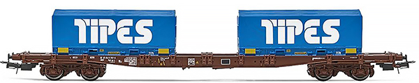 Jouef HJ6260 -  4-axle container wagon S70, loaded with 2 x 20 coil containers TIPES