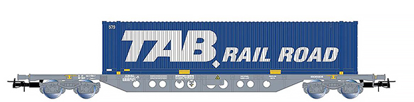 Jouef HJ6262 - container wagon, with 45 container TAB RAIL ROAD