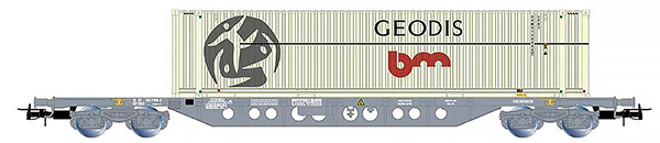 Jouef HJ6263 - container wagons, with 45 grey container GEODIS