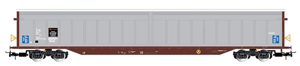 Jouef HJ6272 - 4-axle sliding-walls wagon Habbiss, grey-brown livery, ermewa
