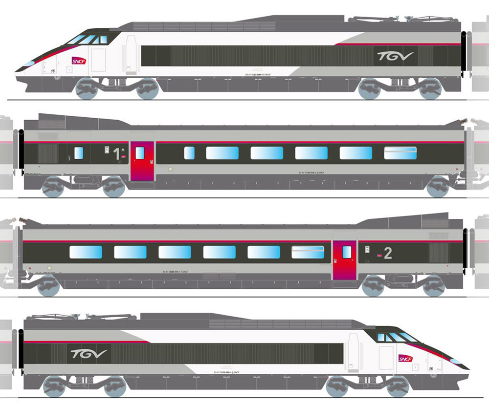 Jouef 2231 - French Electric Locomotive TGV Set Sud Est 