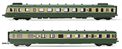 Jouef HJ2420 diesel railcar RGP II X 2712, green/biege livery of the SNCF