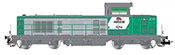 Diesel locomotive BB 66400 green livery