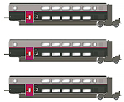 TGV Duplex Carmillon 3-unit pack intermediate coaches