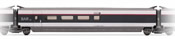 TGV Sud Est bar coach of the SNCF; new livery