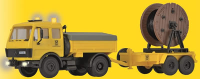 Kibri 10744 - H0 MB post-truck with steerable axle and LED-lighting, functional kit