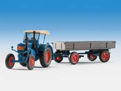 Kibri 12232 - H0 LANZ tractor with rubber-tyred trailer