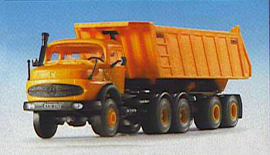 Kibri 14025 - H0 MB round bonnet with MEILLER tippersemi-trailer