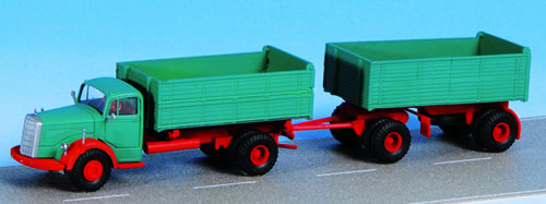 Kibri 14069 - H0 MB 6600 tipper with trailer,years of manufacture 1950 - 1954