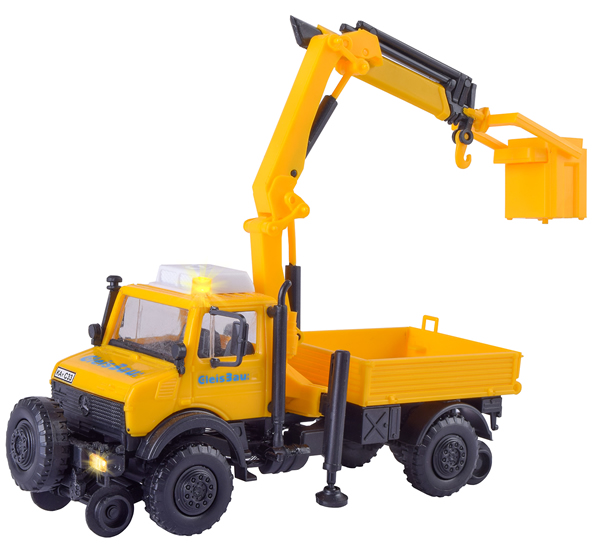 Kibri 14991 - H0 Two-way UNIMOG GleisBau with loading craneand working cage
