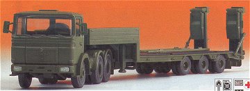 Kibri 18024 - H0 Military MAN with low-loader trailer