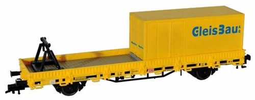 Kibri 26264 - H0 Buffer waggon with support for ballastcollector MFS 100 and container GleisBau
