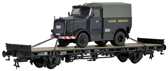 Kibri 26270 - H0 Low side car with KAELBLE tractorunit KV632ZB/15, finished model **discontinued**