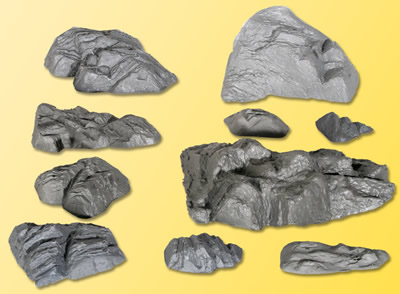Kibri 34112 - H0 Assorted rocks, 10 pieces