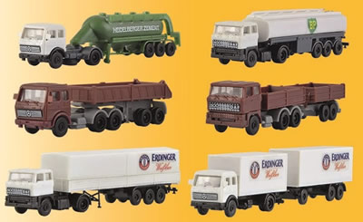 Kibri 36980 - Z Trailer trucks, 6 pieces