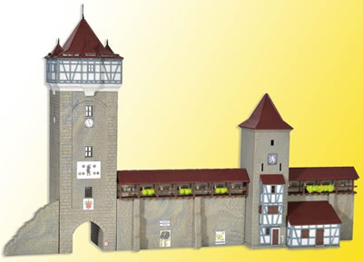 Kibri 37362 - N Town wall with tower