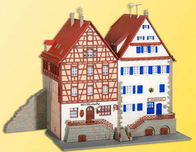 Kibri 37368 - N Half-timbered house on townwall, 2 pieces