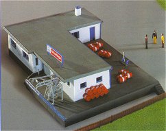 Kibri 37469 - N Sales office MIRO with filling station