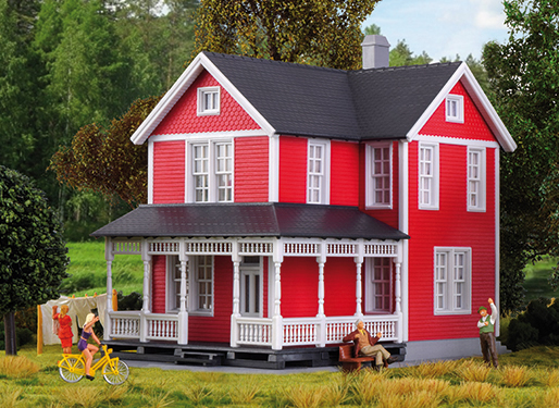 Kibri 38840 - H0 Swedish house, red