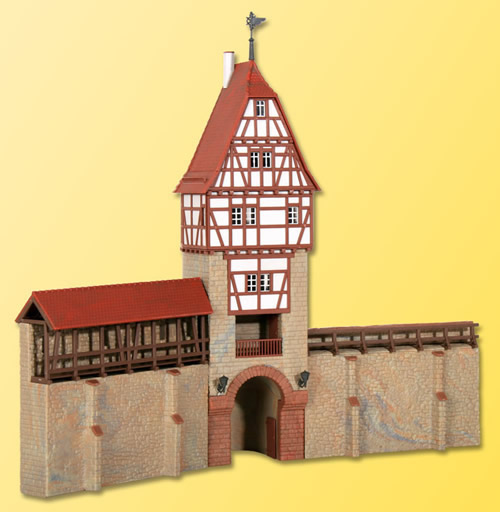 Kibri 38914 - H0 Town wall with timber-framed tower in Weil