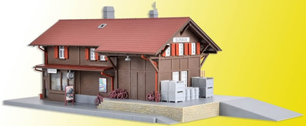 Kibri 39519 - H0 Station Surava incl. house illuminationstarter set, functional kit