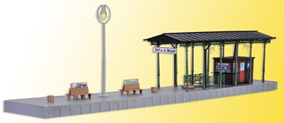 Kibri 39564 - H0 Platform „Zell an der Mosel” with LED lighting,functional kit