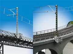 Kibri 39754 - H0 Catenary supports with hand rail for catenarymasts